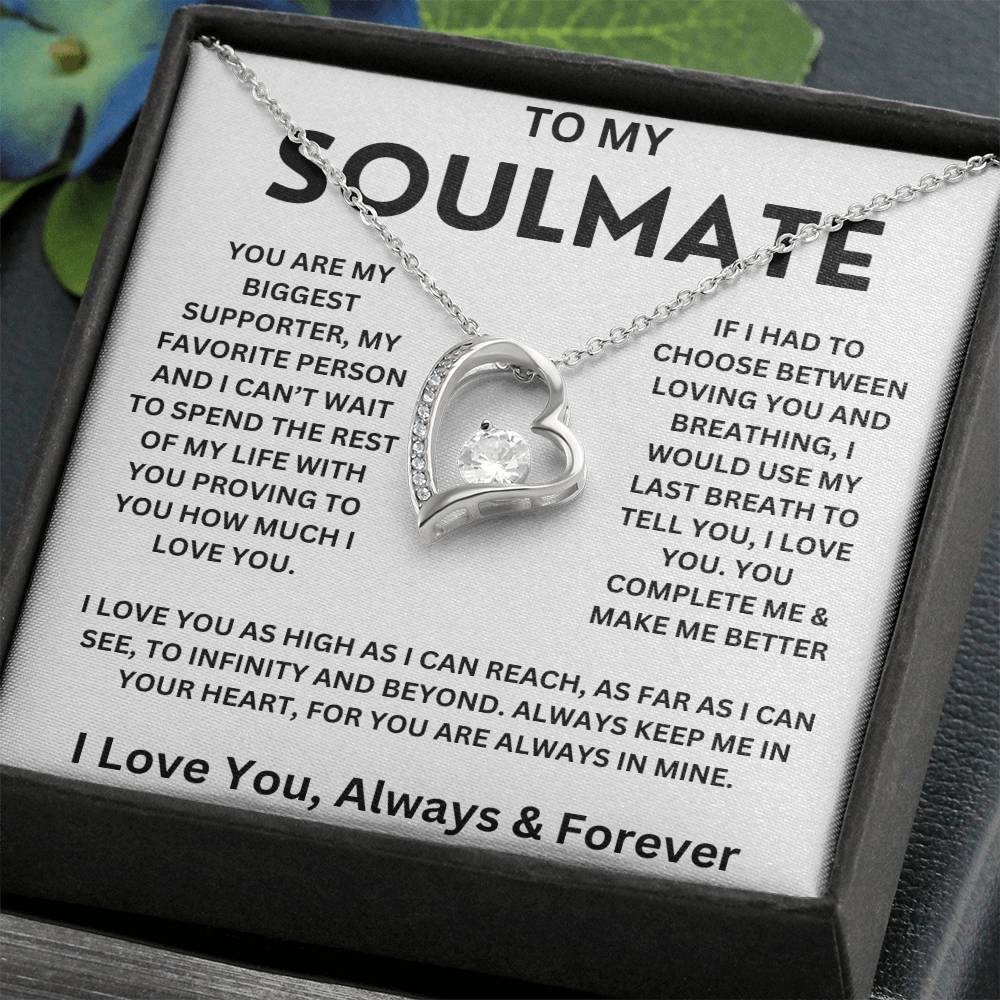 To My Soulmate " You are my biggest supporter" I Love You | Forever Love Necklace