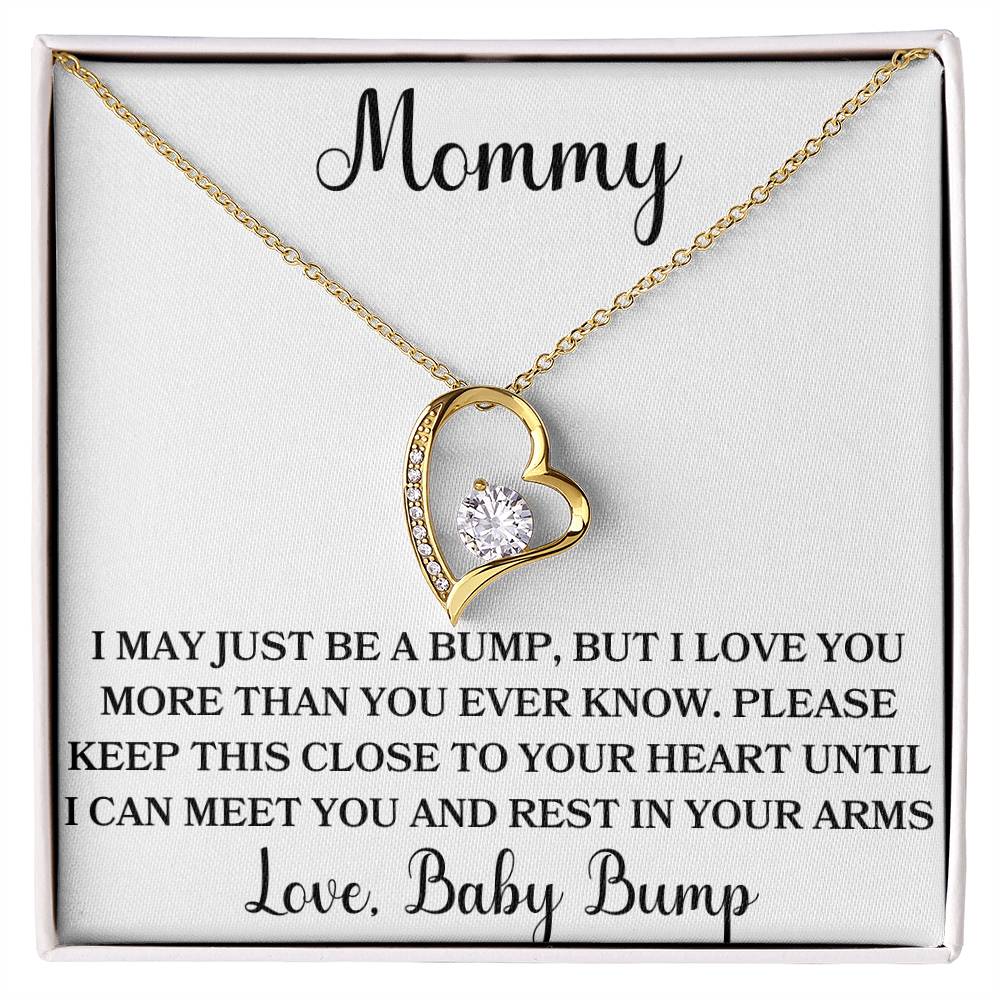 Mommy Love The Bump Forever Love Necklace