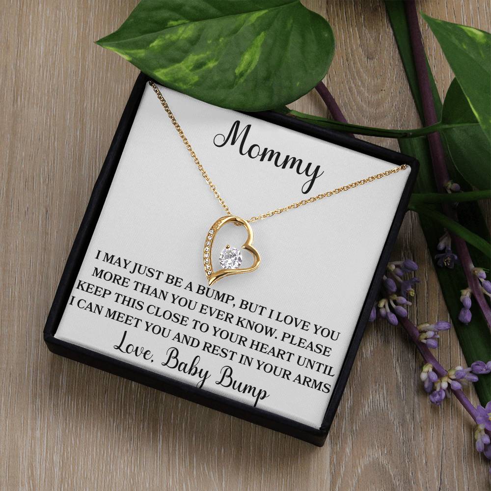 Mommy Love The Bump Forever Love Necklace