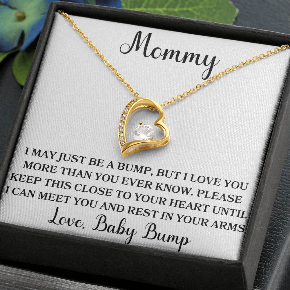 Mommy Love The Bump Forever Love Necklace