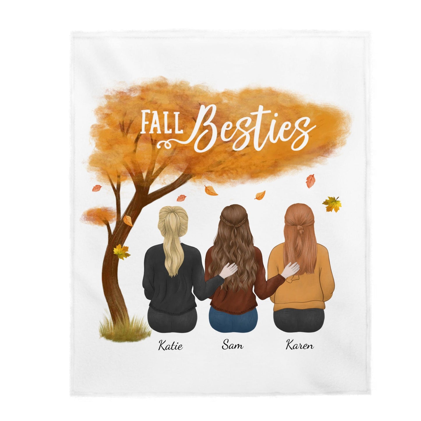 Best Friends | Fall Besties | Personalized Blanket