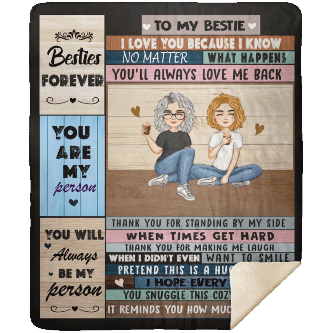 To My Bestie | You Are My Person | Premium Plush Blanket