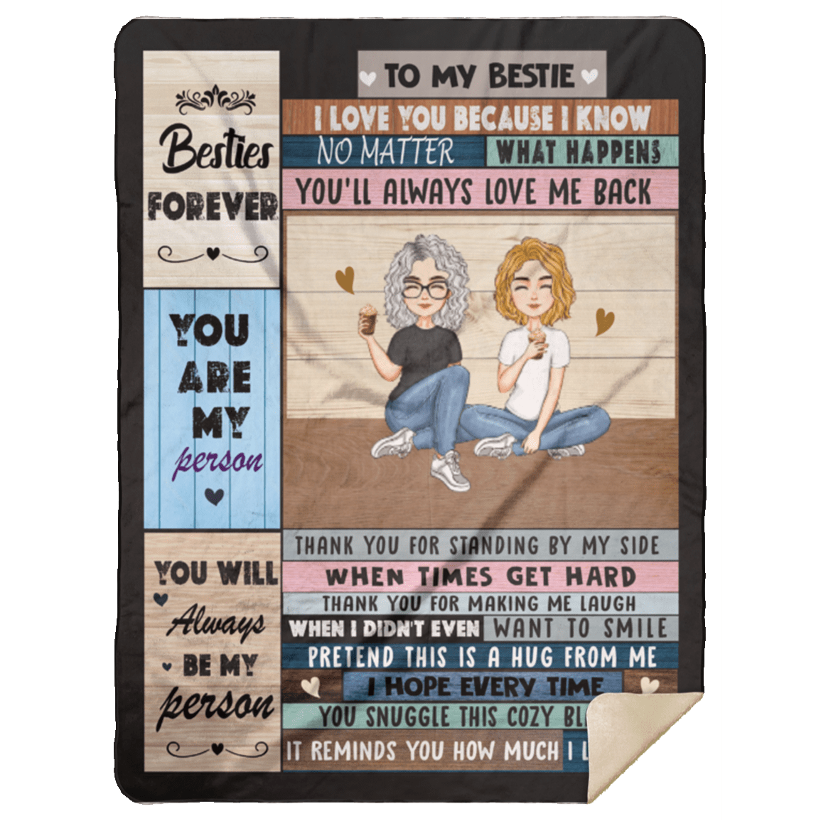 To My Bestie | You Are My Person | Premium Plush Blanket