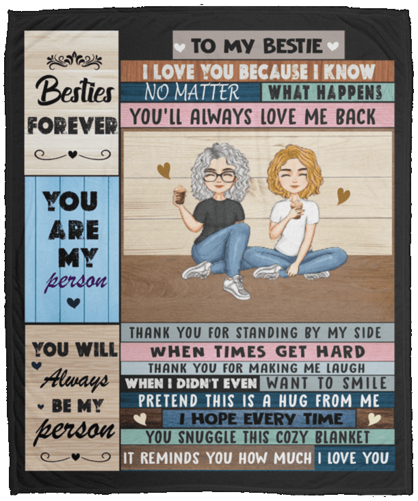 To My Bestie | You Are My Person | Premium Plush Blanket