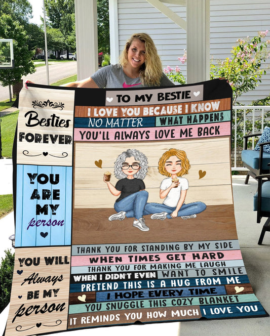 To My Bestie | You Are My Person | Premium Plush Blanket