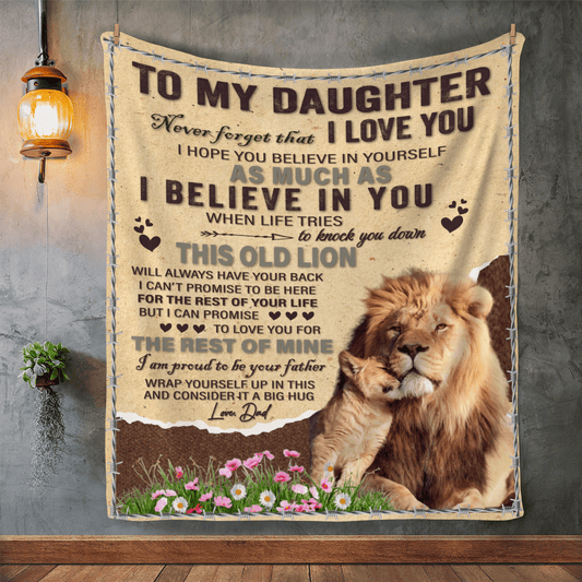 To My Daughter | Never Forget That I Love You | Plush Blanket