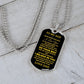 TO MY SON LOVE DAD DOG TAG