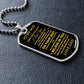 TO MY SON LOVE DAD DOG TAG