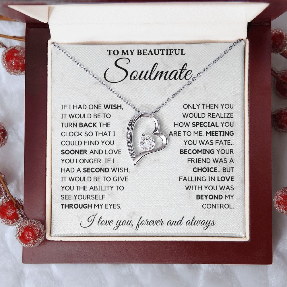 To My Beautiful Soulmate Forever Love Necklace