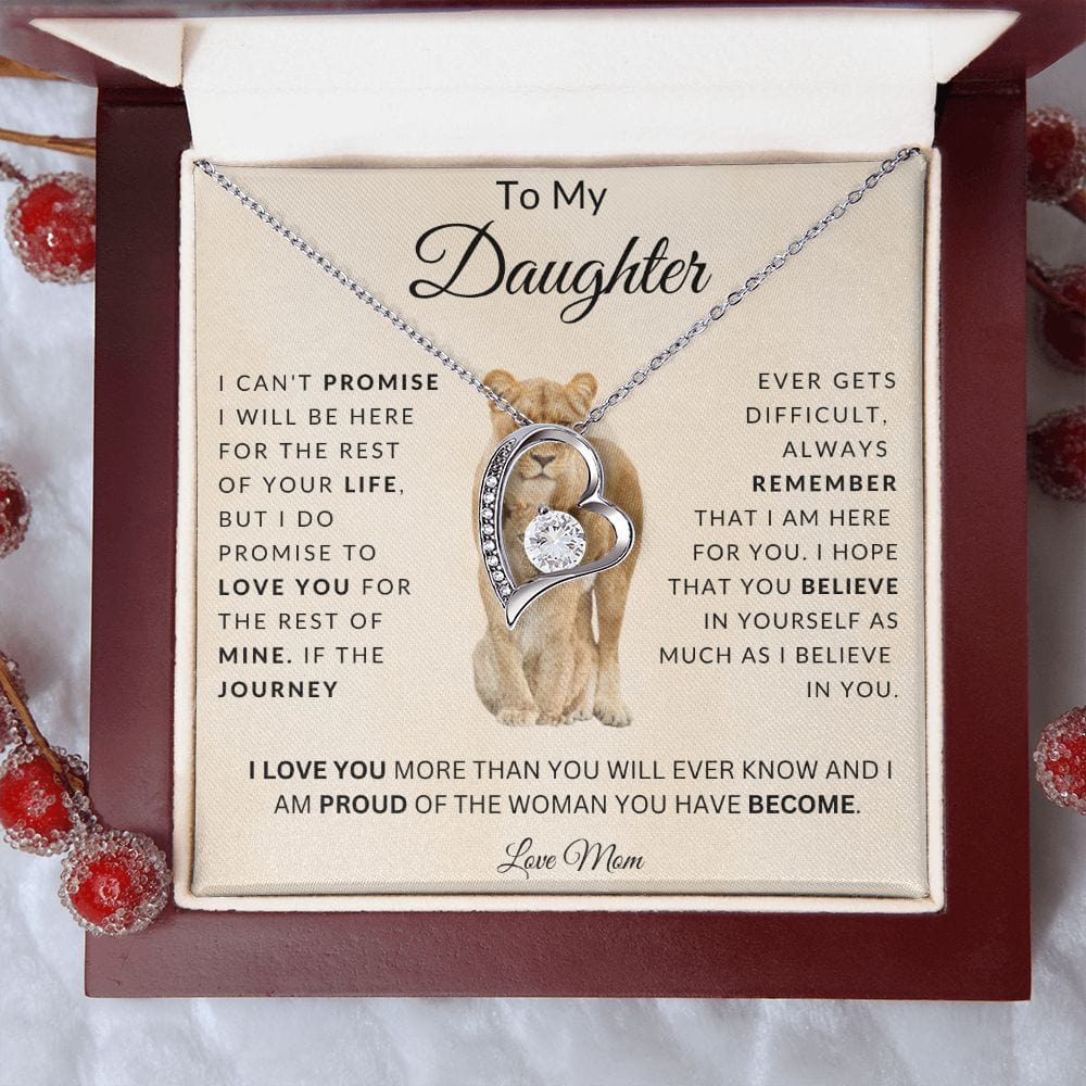 [ALMOST SOLD OUT] To My Daughter ' I Can't Promise I Will Be Here For The Rest Of Your Life" Forever Love Necklace
