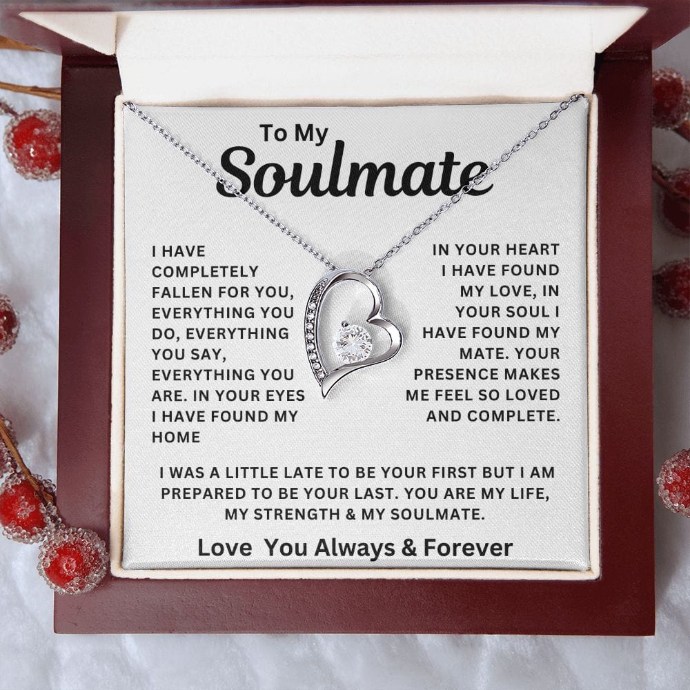 To My Soulmate Completely Fallen For You Forever Love Necklace