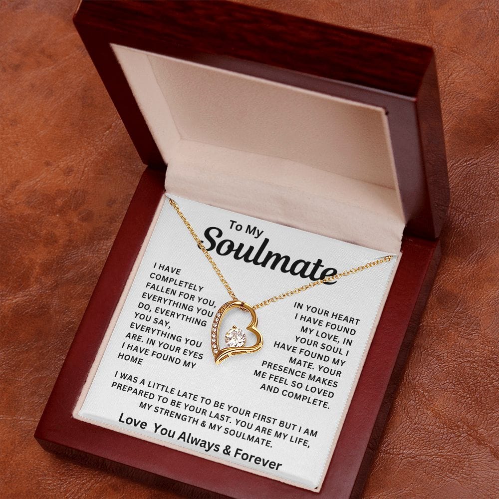 To My Soulmate Completely Fallen For You Forever Love Necklace