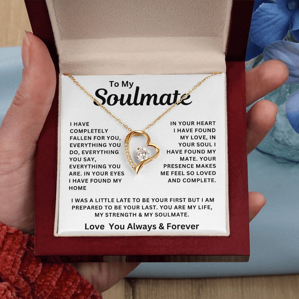 To My Soulmate Completely Fallen For You Forever Love Necklace