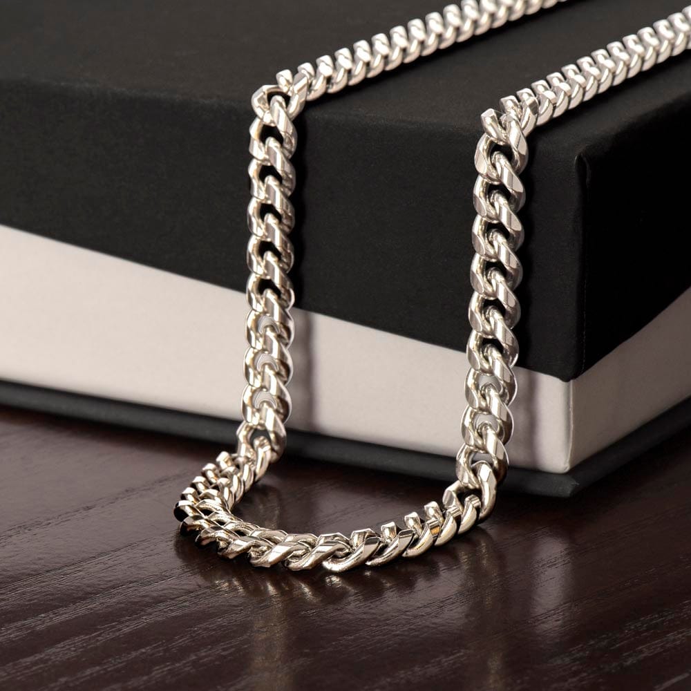 To My Amazing Son " Never Feel You Are Alone " Love , Dad | Cuban Link Chain