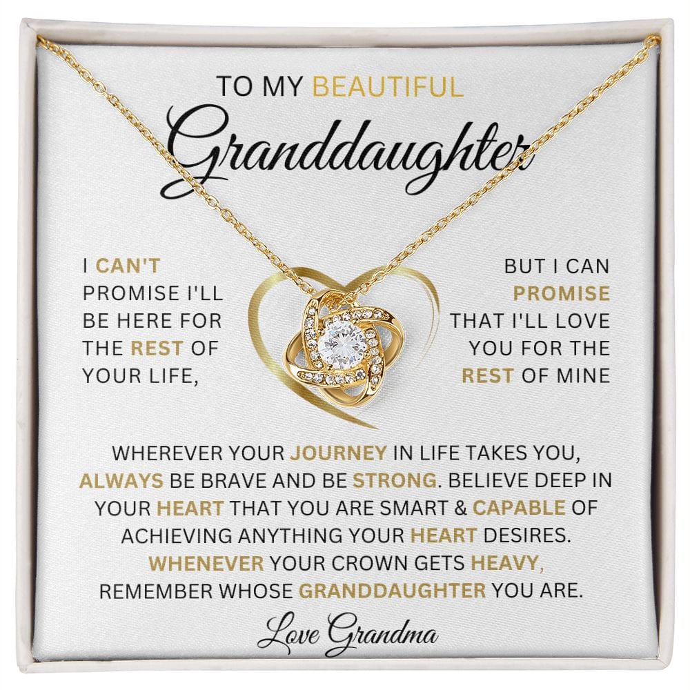 To My Beautiful Granddaughter Love Grandma