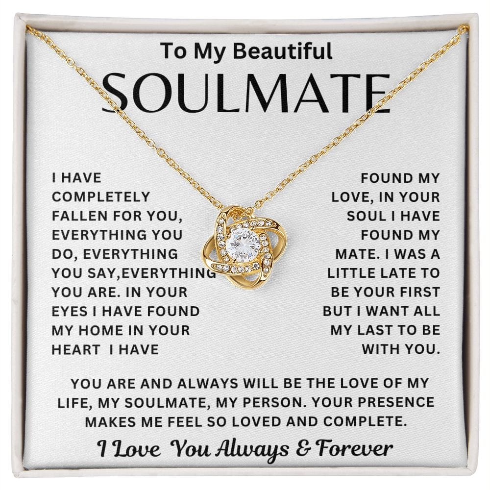 To My Beautiful Soulmate | Love Knot Necklace