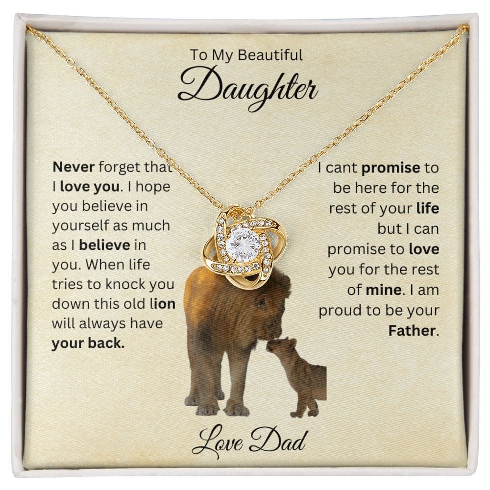 To My Beautiful Daughter Love Know Necklace