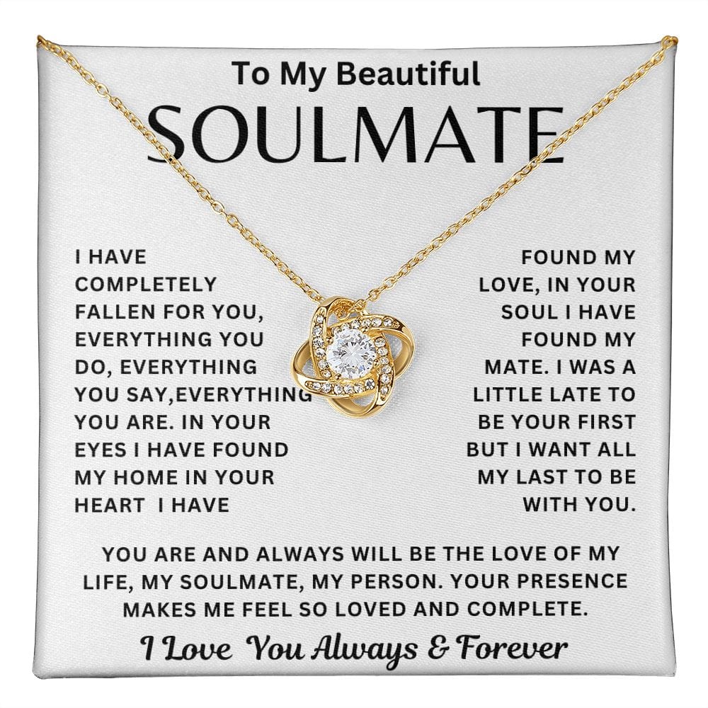 To My Beautiful Soulmate | Love Knot Necklace