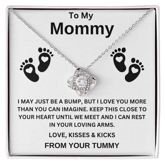 To My Mommy | From your Tummy | Love Knot Necklace