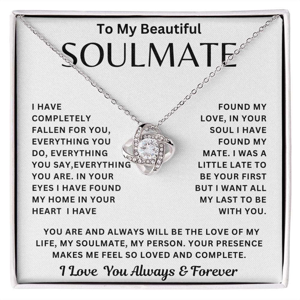 To My Beautiful Soulmate | Love Knot Necklace