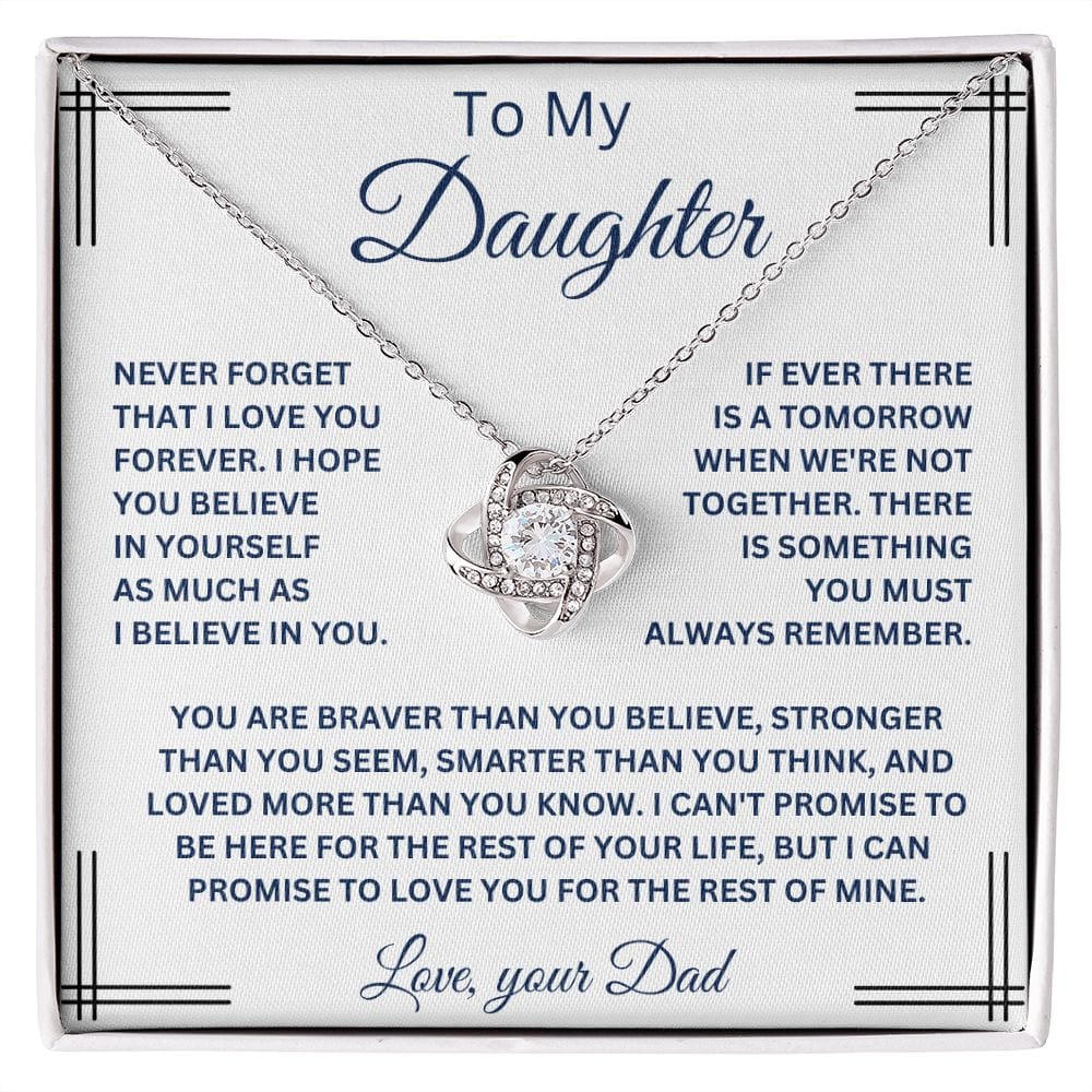 To My Daughter Love Your Dad Love Knot Necklace V9