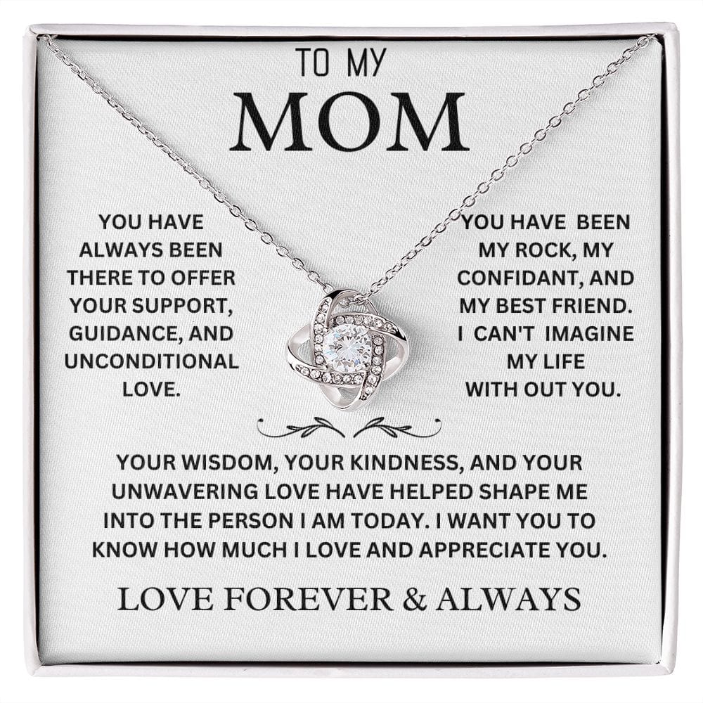 To My Mom | You Have Been My Rock | Love Knot Necklace