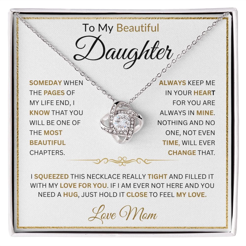 To My Beautiful Daughter |  Love Knot Necklace