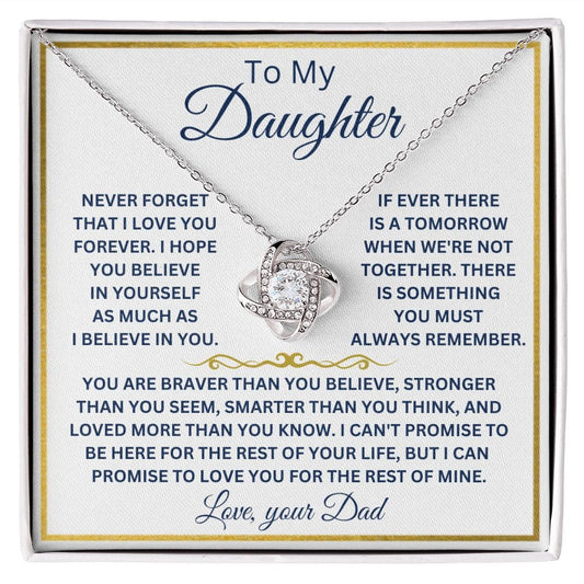 To My Daughter Love Your Dad Love Knot Necklace V8