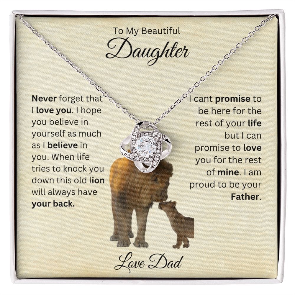 To My Beautiful Daughter Love Know Necklace