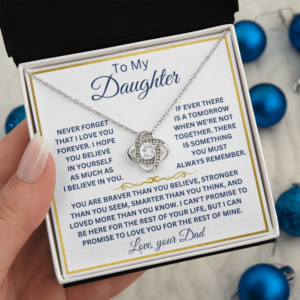 To My Daughter Love Your Dad Love Knot Necklace V8