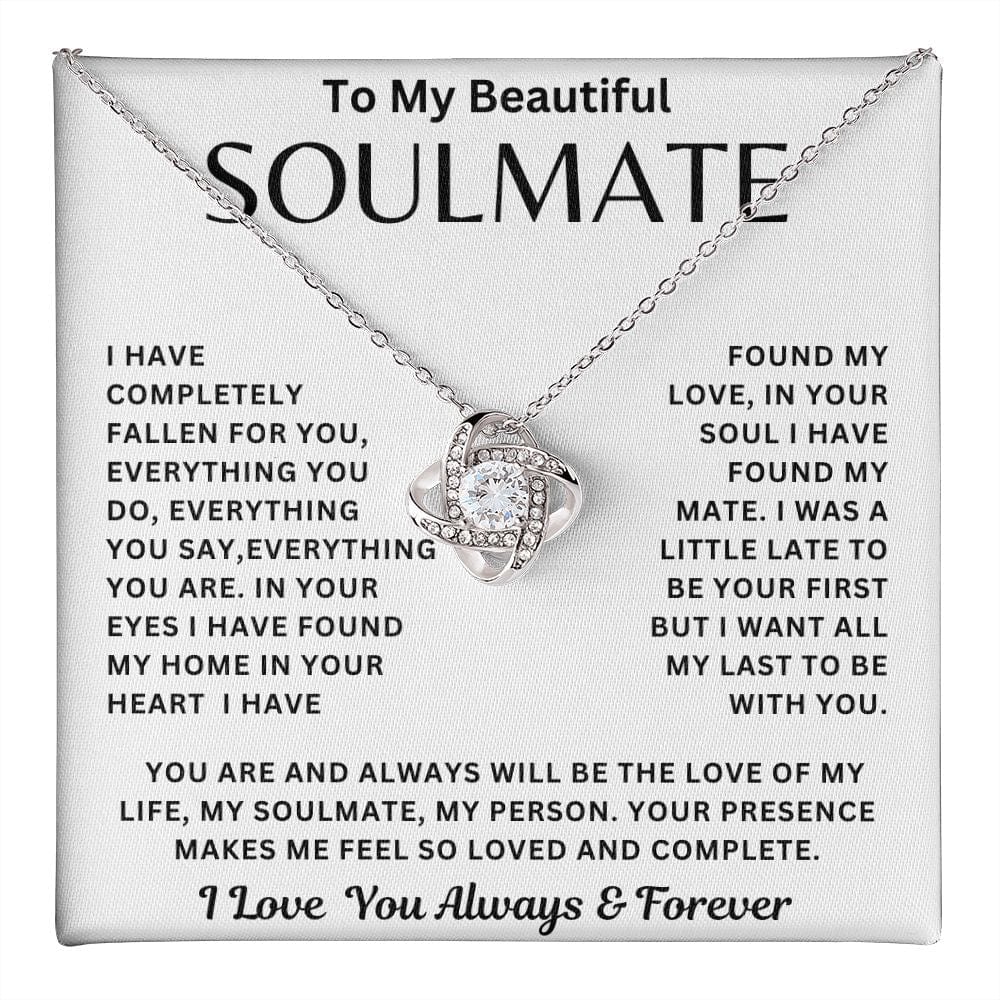 To My Beautiful Soulmate | Love Knot Necklace