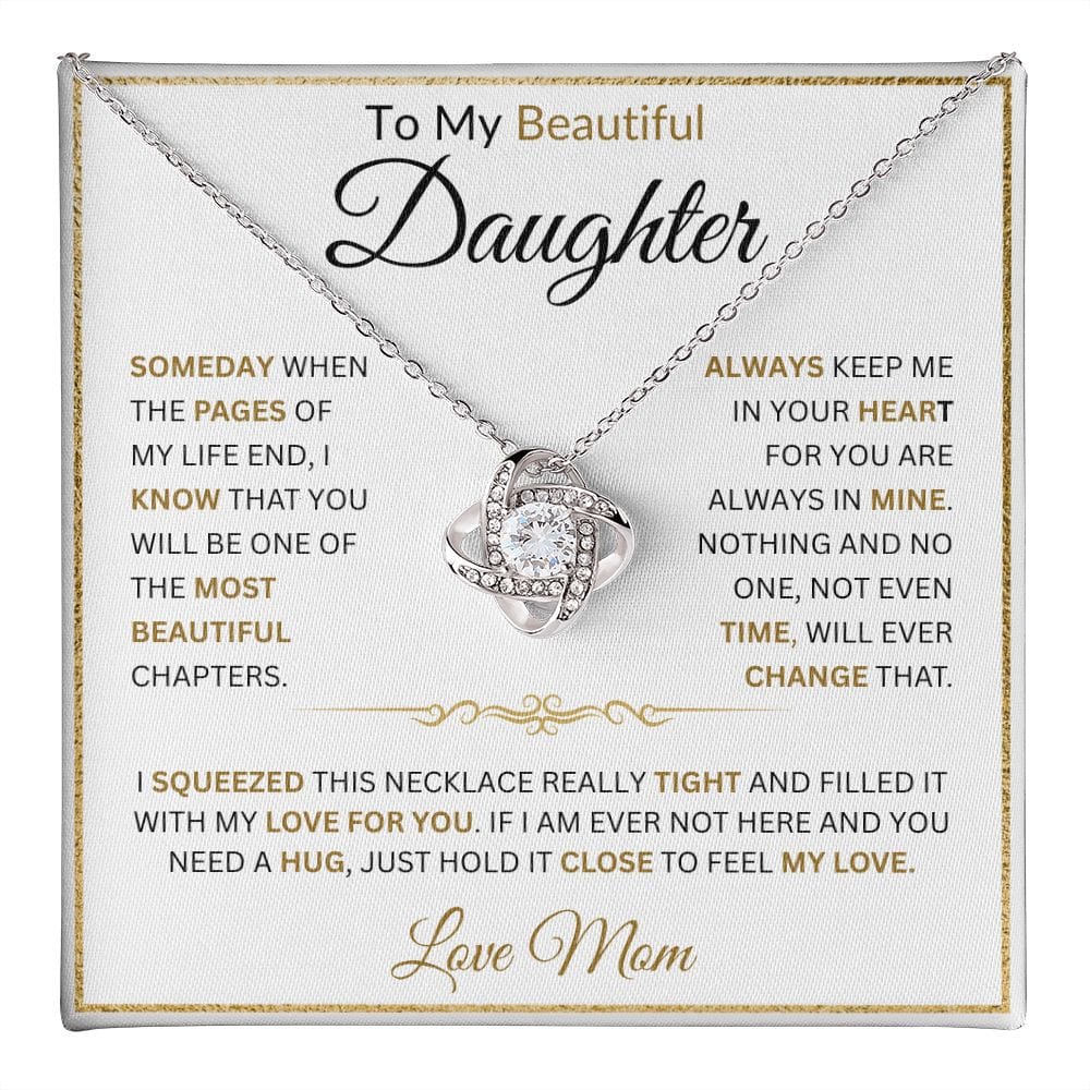 To My Beautiful Daughter |  Love Knot Necklace