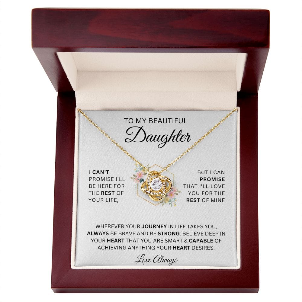 To My Beautiful Daughter Love Always Love Knot Necklace