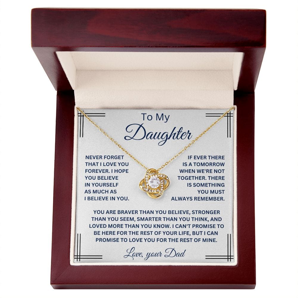 To My Daughter Love Your Dad Love Knot Necklace V9