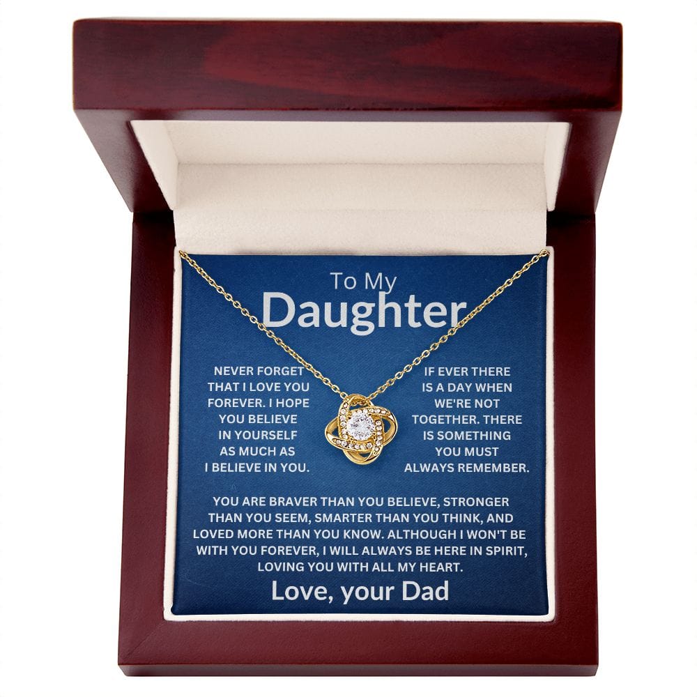 To My Daughter Love Your Dad Love Knot Necklace V1