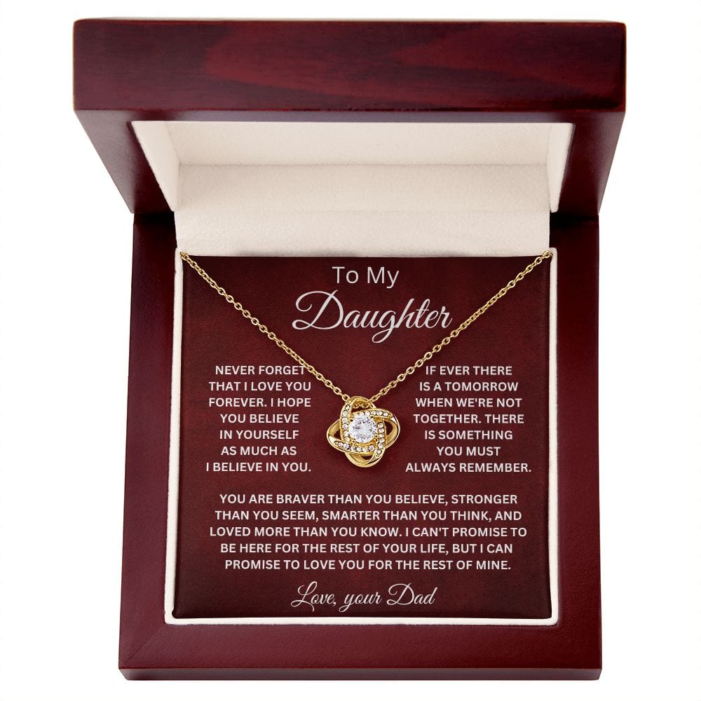 To My Daughter Love Your Dad Love Knot Necklace V6