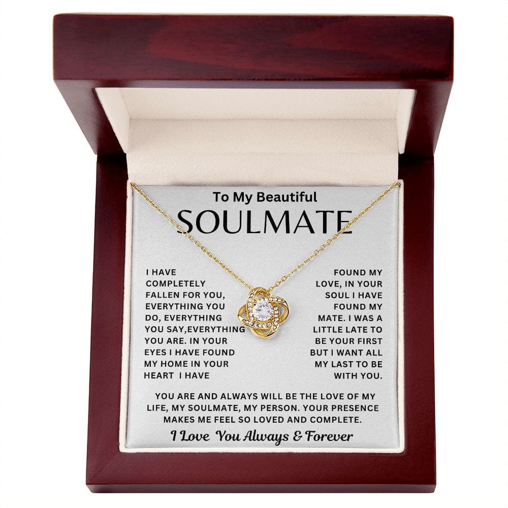 To My Beautiful Soulmate | Love Knot Necklace