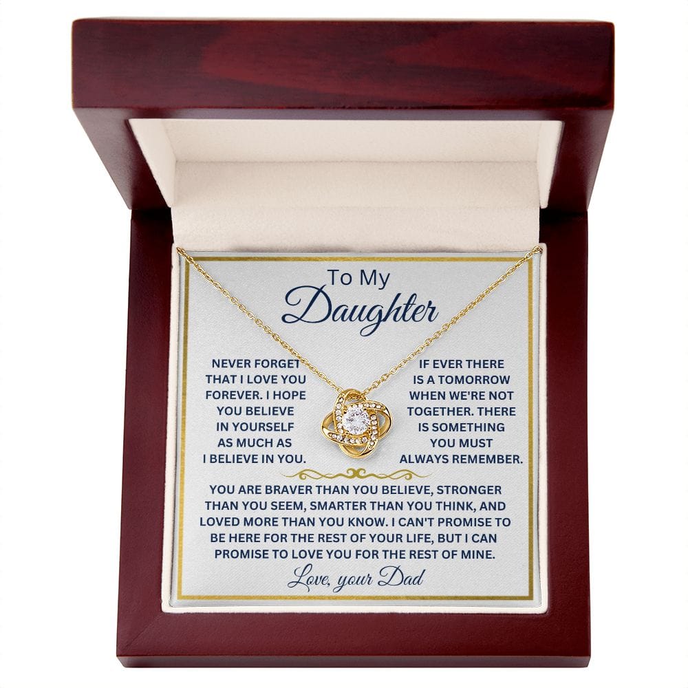 To My Daughter Love Your Dad Love Knot Necklace V8