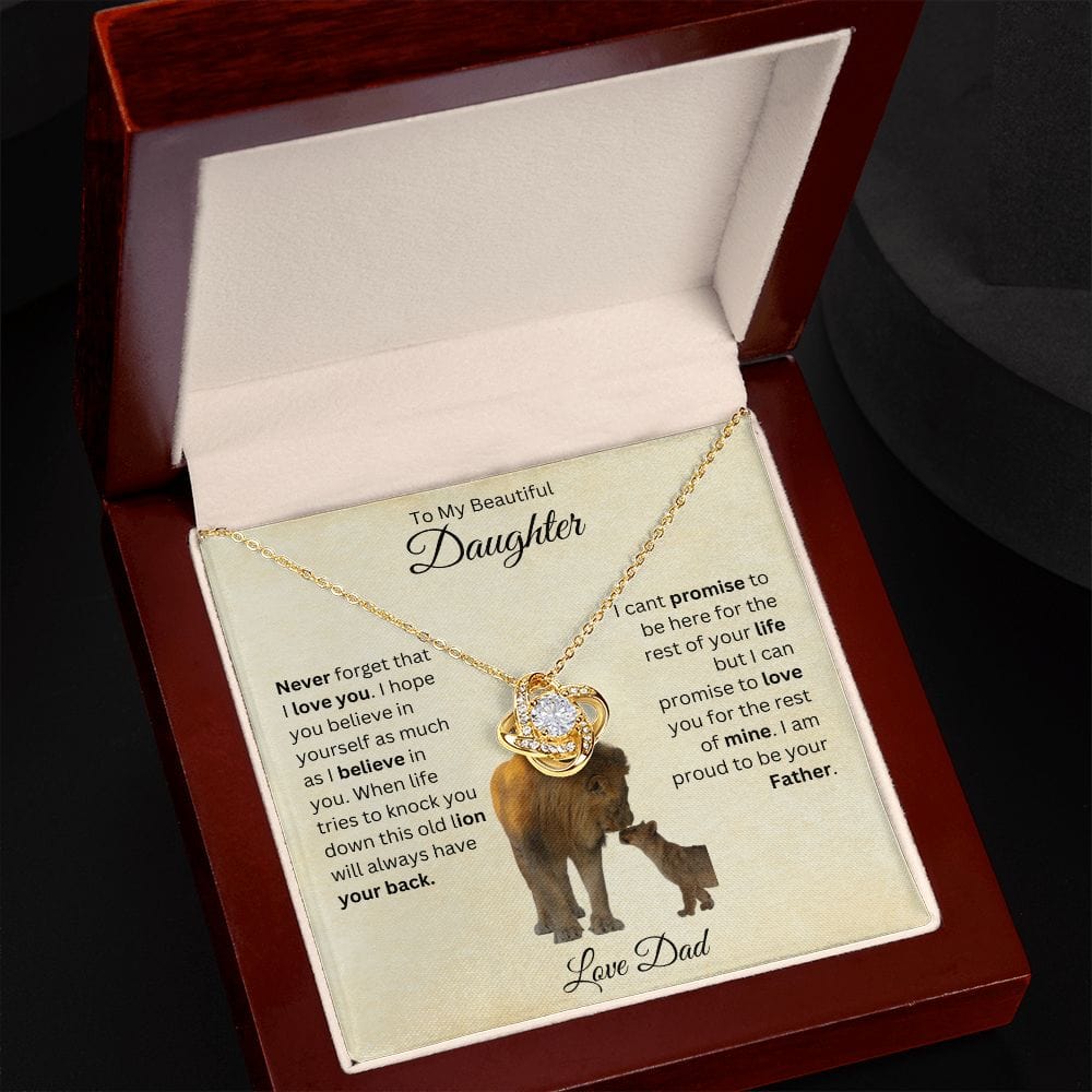 To My Beautiful Daughter Love Know Necklace