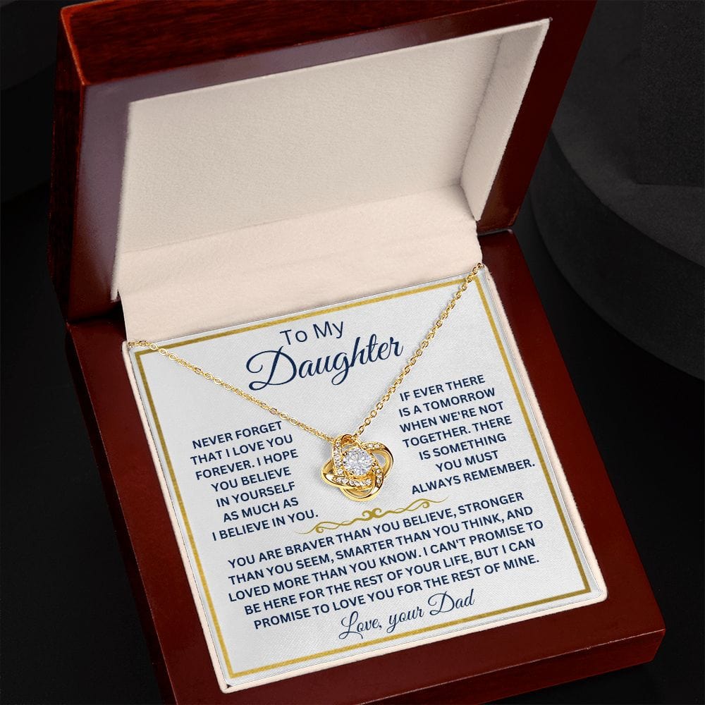 To My Daughter Love Your Dad Love Knot Necklace V8