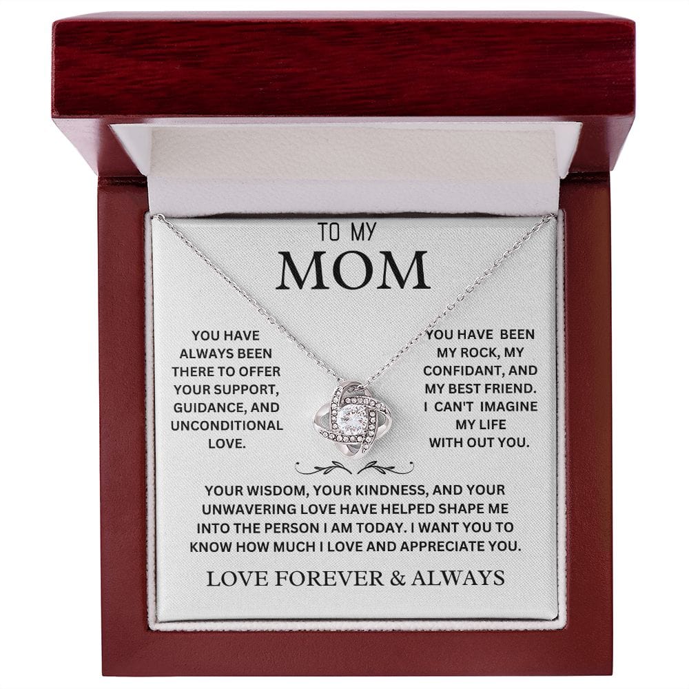 To My Mom | You Have Been My Rock | Love Knot Necklace