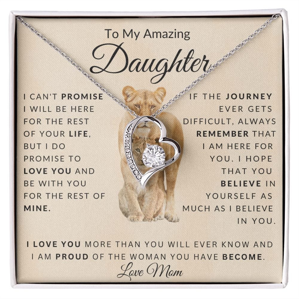 To My Amazing Daughter Forever Love Necklace