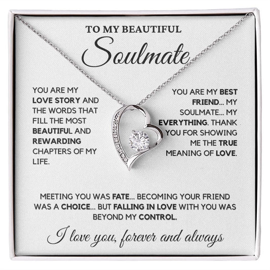 To My Beautiful Soulmate Forever Love Necklace