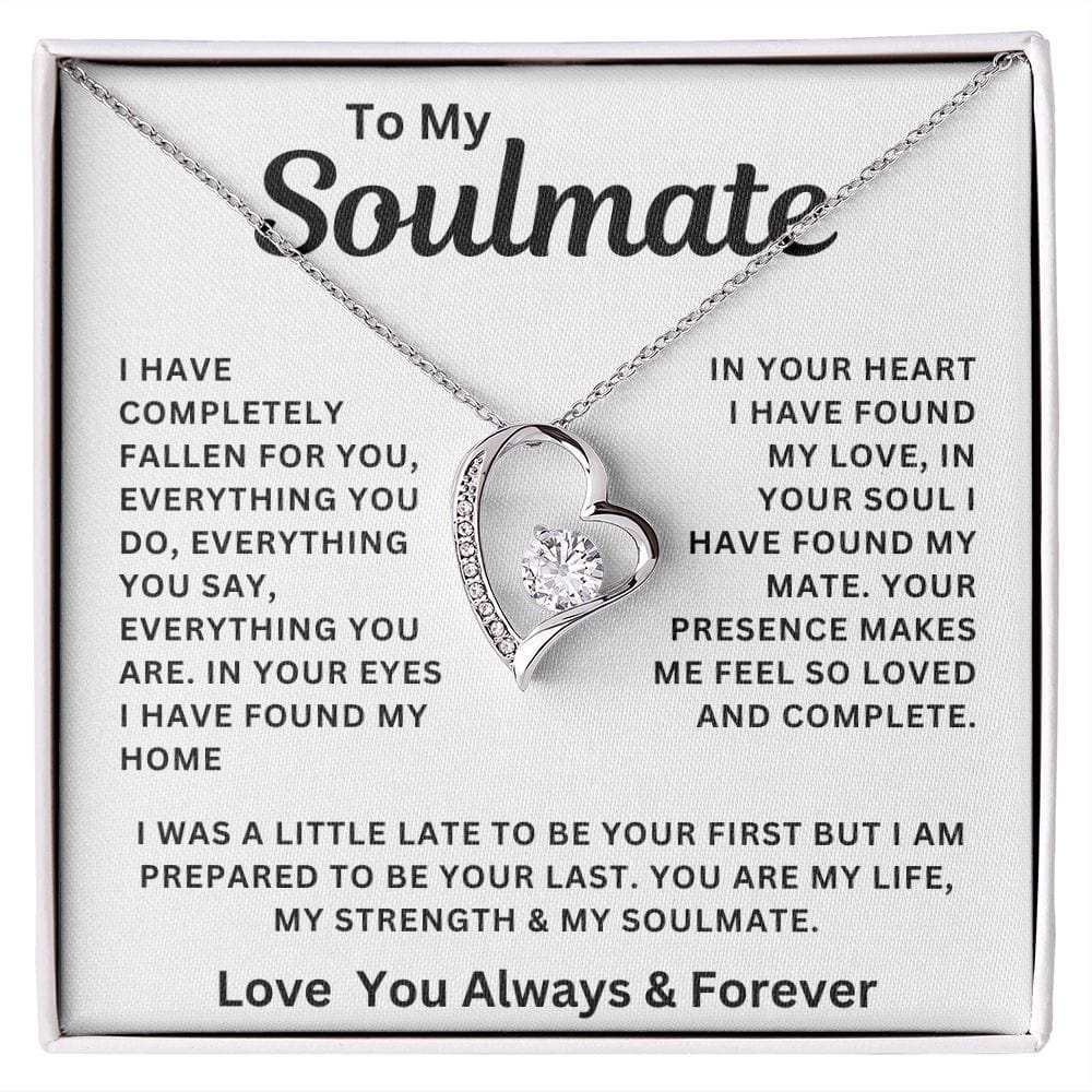 To My Soulmate Completely Fallen For You Forever Love Necklace