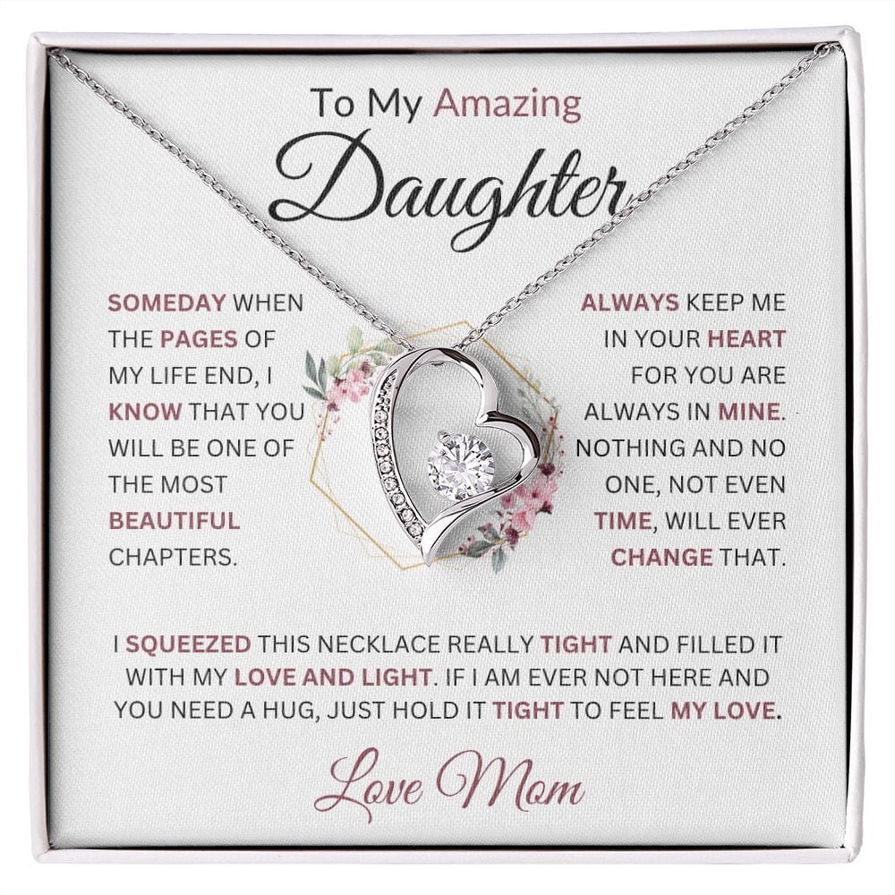 To My Amazing Daughter | Love Mom | Forever Love Necklace