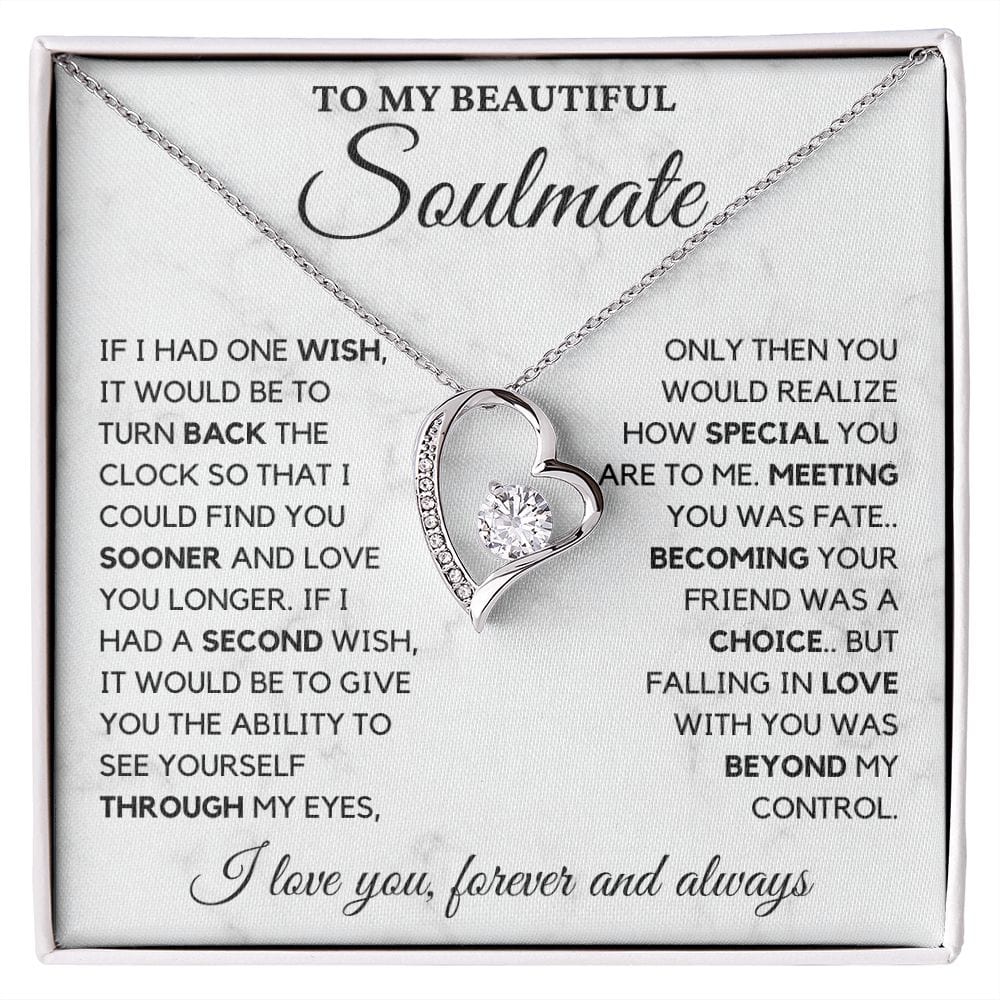 To My Beautiful Soulmate Forever Love Necklace