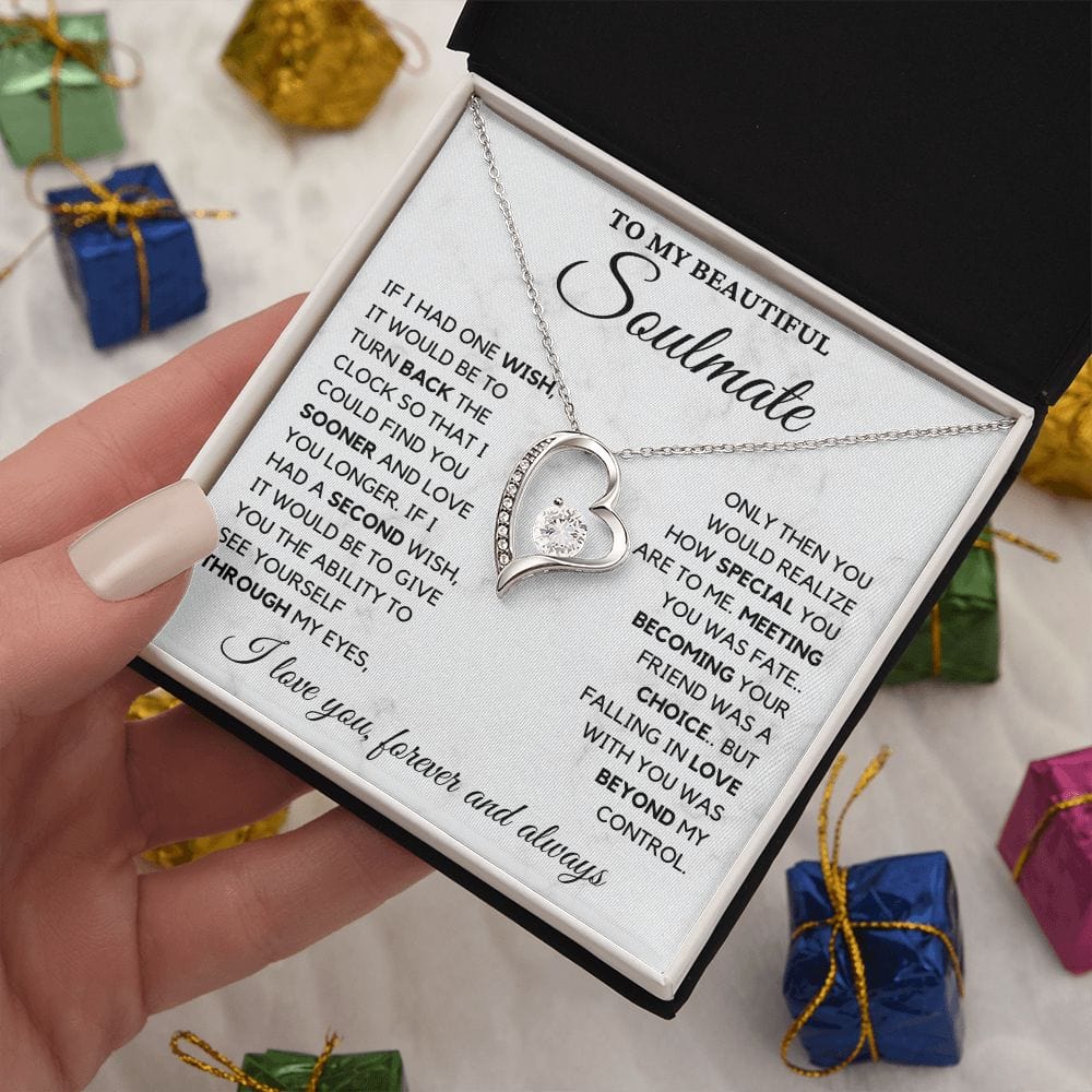 To My Beautiful Soulmate Forever Love Necklace