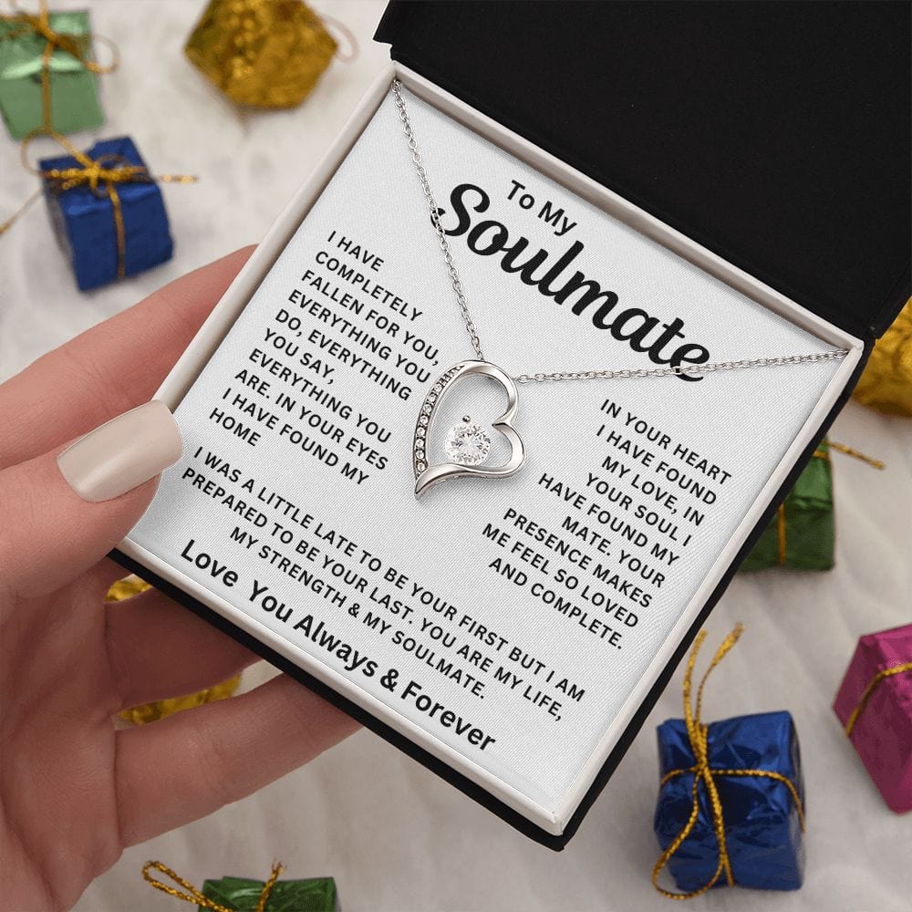 To My Soulmate Completely Fallen For You Forever Love Necklace