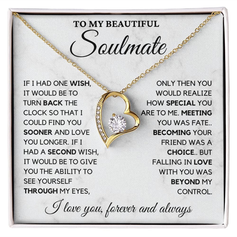 To My Beautiful Soulmate Forever Love Necklace