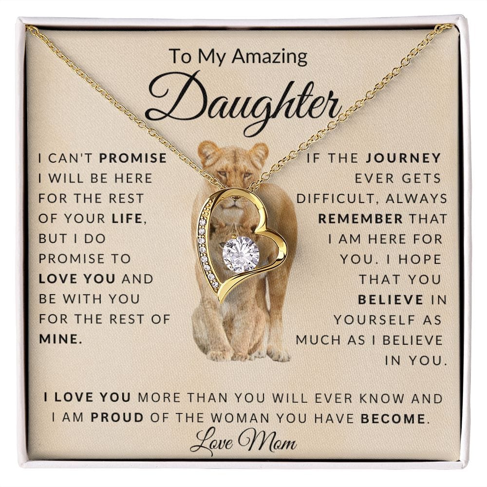 To My Amazing Daughter Forever Love Necklace